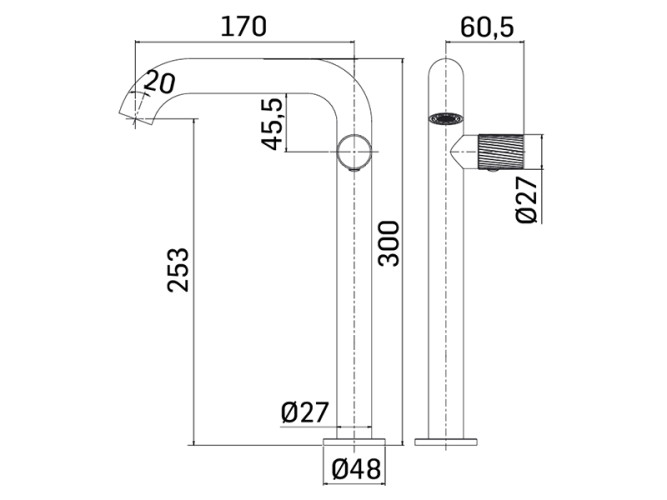 Cмеситель для раковины MAMOLI TUTTODUNPEZZO 471600000001