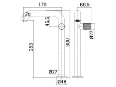 Cмеситель для раковины MAMOLI TUTTODUNPEZZO 471600000001
