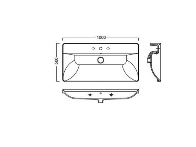 Раковина встраиваемая\подвесная HATRIA CANALGRANDE Y1EL01