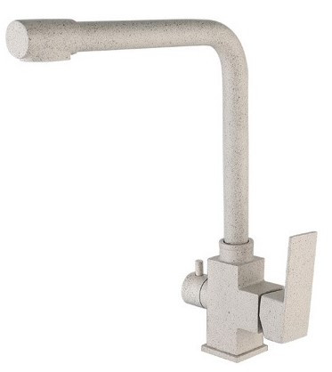 15025-A Смес. для кухни под фильт. выс. Г-обр. (НЕРЖ,БЕЖ.) ViEiR (10/1шт)