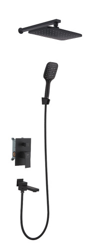 393563-C Встроенный смес для душа с 3-функ. (ЧЕРНЫЙ) ViEiR  (6/1шт)