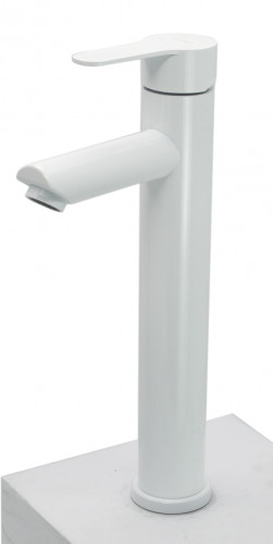 11032-F Смес. од. из НЕРЖ. для рак. чаши (БЕЛЫЙ) HANSEN  (10/1шт)