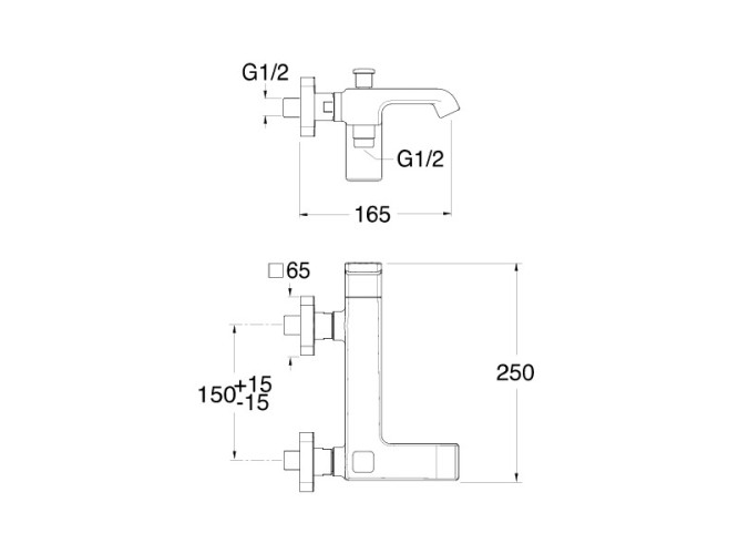Смеситель для ванны CRISTINA QUADRI S QS10780