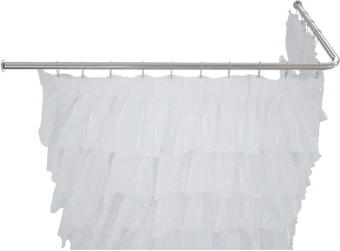 Карниз для ванны (штанга) Aquanet угловой Г-образный 190х100