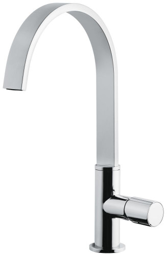 Emmevi Minu, однорычажный кухонный смеситель с поворотным изливом (излив 19,5 см), без донного клапана, цвет хром