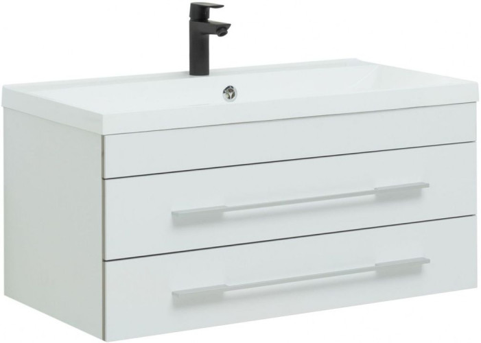 Тумба с раковиной Aquanet Верона 90 белый (подвесная 2 ящика)