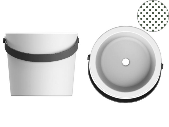 Раковина накладная Scarabeo BUCKET 8803NS/SEV