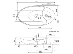 Раковина накладная Scarabeo SHAPE 8097