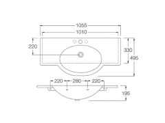 Раковина подвесная\встраиваемая HATRIA SOPHIE  YU9001