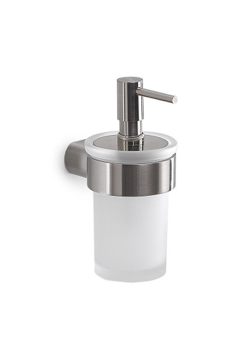 Gedy Pirenei, настенный стеклянный дозатор с пластиковой помпой, цвет зачищенный хром