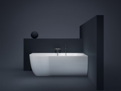 Ванна акриловая угловая пристенная DX глянцевая TREESSE CORA V057BL DX