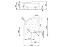 Душевой акриловый поддон RADAWAY KORFU 4E81400-03R