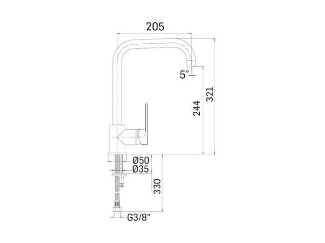 Смеситель для кухни MAMOLI PROGRAMMA CUCINA 760600006001
