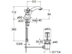 Смеситель для раковины CRISTINA CANOVA CN21152