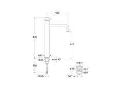 Смеситель для раковины CRISTINA TRICOLORE VERDE TV22277