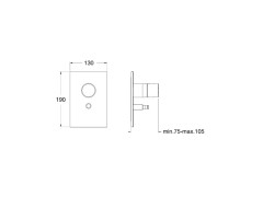 Внешняя часть смесителя для душа CRISTINA RUBINETTO RU68913