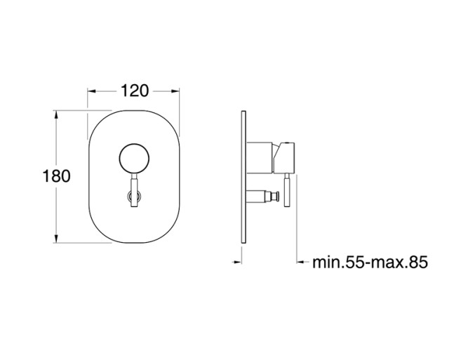 Наружный комплект смесителя для душа CRISTINA PiC PM65951