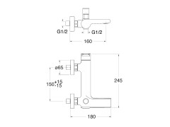 Смеситель для ванны CRISTINA DELTA DE18724
