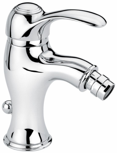 Emmevi Harmony, однорычажный смеситель для биде с донным клапаном, цвет белый-хром