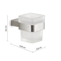 Gedy Maui, настенный стеклянный стакан, цвет зачищенный хром