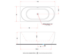 Ванна акриловая угловая пристенная SX матовая TREESSE CORA V057BO SX