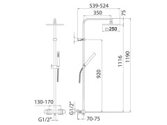 Душевая стойка с термостатом MAMOLI SHOWER PROGRAM 383708420021