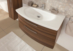 Puris Classic Line, раковина из минерального литья усиленная (EVERMITE) 900 мм, цвет белый