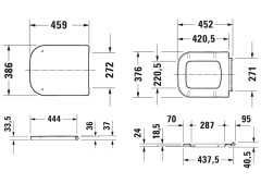 Крышка-сидение с микролифтом DURAVIT P3 COMFORTS 0020390000