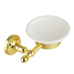 Mыльница настенная, керамика/золото Migliore Mirella