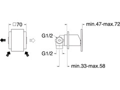 Полный комплект скрытого смесителя для душа CRISTINA TABULA TA63875