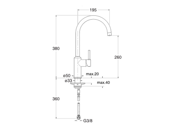 Смеситель для кухни CRISTINA KITCHEN KT50872