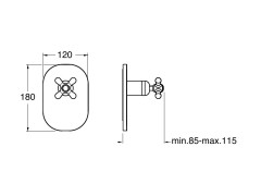 Наружные части прогрессивного смесителя для душа CRISTINA IMPERO IM66675