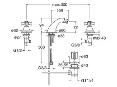 Смеситель для биде CRISTINA CANOVA CN33192