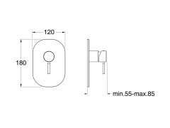 Наружный комплект смесителя для душа CRISTINA PiC PM65651