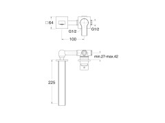 Смеситель для раковины настенный CRISTINA OMEGA OG93851