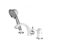 413532-F Смеситель на борт ванны БЕЛЫЙ (3 отв.) ViEiR (8/1шт)