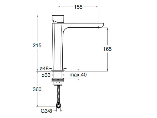 Смеситель для раковины CRISTINA KING KG92751