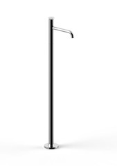 Emmevi Filobrass, однорычажный  напольный смеситель для раковины на 1 ноге (излив 20,8 см), рукоятка без стержня, цвет черный матовый