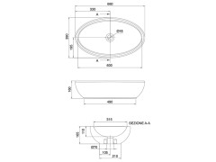 Раковина накладная Scarabeo PLANET 8111
