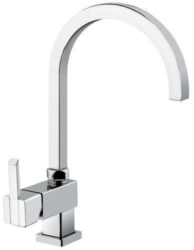 Emmevi Sicily, однорычажный кухонный смеситель с поворотным изливом, без донного клапана, цвет хром