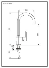 Emmevi Sicily, однорычажный кухонный смеситель с поворотным изливом, без донного клапана, цвет хром