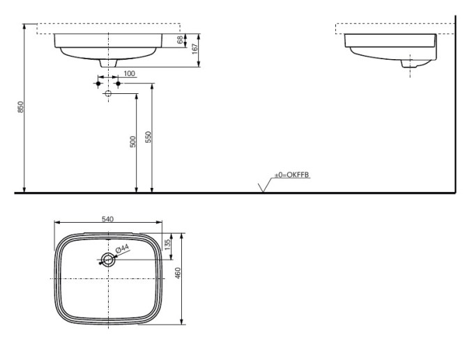 Раковина встраиваемая TOTO PUBLIC LW765Y