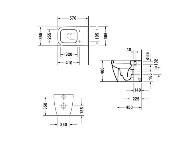 Унитаз напольный DURAVIT HAPPY D.2 2159090000