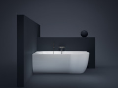 Ванна акриловая угловая пристенная SX глянцевая TREESSE CORA V057BL SX