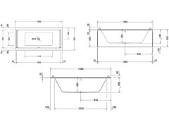 Ванна встраиваемая гидромассажная DURAVIT STARCK 760340000CE1000