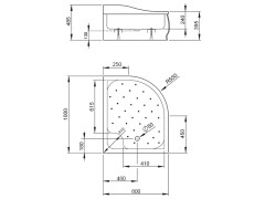 Душевой акриловый поддон RADAWAY KORFU 4E81400-03L