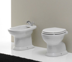 Neroceramica Roma, унитаз напольный приставной 51х37хh40 + сиденье с микролифтом, цвет белый