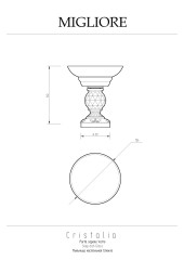 Mыльница настольная, стекло/хром/Swarovski Migliore Cristalia