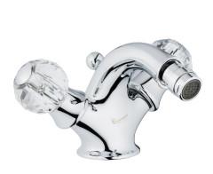 Смеситель Deco Cristall с донным клапаном для биде, цвет хром