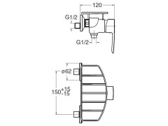 Смеситель для душа CRISTINA NEW DAY ND40251